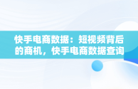 快手电商数据：短视频背后的商机，快手电商数据查询平台有哪些 