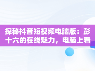 探秘抖音短视频电脑版：彭十六的在线魅力，电脑上看抖音视频 