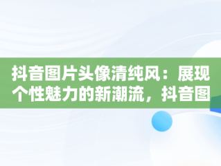 抖音图片头像清纯风：展现个性魅力的新潮流，抖音图片头像清纯可爱 