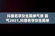 抖音名字女生简单气质 霸气2021,抖音名字女生简单气质霸气薄荷网名