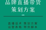 直播带货流程方案怎么写,直播带货流程策划方案